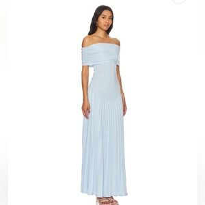 Lioness Strapless Light Blue Maxi Dress
